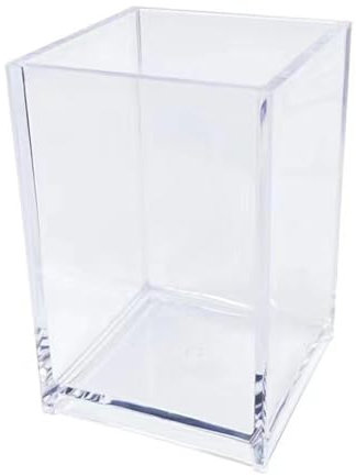 CYYZB Durchsichtiger Acryl-Stiftehalter, Becher, Make-up-Pinsel-Aufbewahrung, Organizer für Schreibtischzubehör aus Acryl, Moderner Design-Schreibtisch-Organizer für Büro, Schule und Zuhause