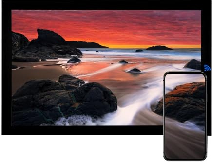 Cadre Photo numérique WiFi 32 Pouces, Prend en Charge la Lecture programmée et la Mise sous et Hors Tension programmée, qualité d'image Full HD 1920 x 1080 IPS (Color : Black)