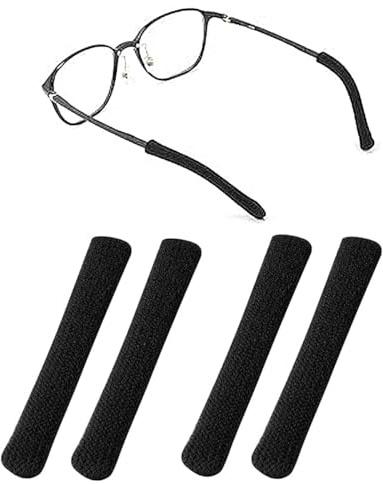 JYTDBCS 4pcs Eyeglass Ear Cushions, Soft Knitted Cotton Anti Slip Temple Pads Eyeglass Temple Tips Eyeglass Pads Behind The Ear Eyewear Retainer Glasses Arm Sleeve for Sunglasses Glasses