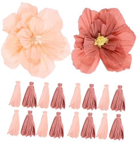 Hohopeti 20stücke Kunstblumen Köpfe Papier Für Hochzeiten Und Partys Dekorative Papierblumen Für Zuhause Und Feierlichkeiten Zarten Farben Und Verschiedenen Für Kreative -dekorationen