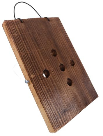 YARNOW Placa de Madera Colgante para Plantas, 1 Pieza, Café