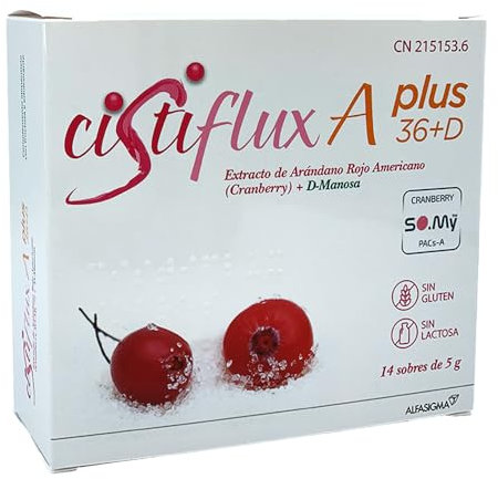 Cistiflux A Plus 36+D Complemento Alimenticio con Arándano Rojo - 14 sobres