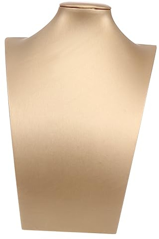 OATIPHO Soporte para Collares Busto de Cuello Expositor de Collares Cuero Cepillado Diseño Ergonómico para Joyería Hogar y Tiendas Tamaño Pequeño 25 Cm