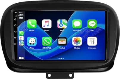 Android 9 Inch Touchscreen Car Radio Stereo for Fiat 500X 2014-2020 with Carplay Android Auto GPS Navigation with BT 4G/WiFi USB Mirror Link FM Auto Parts(4+64G)