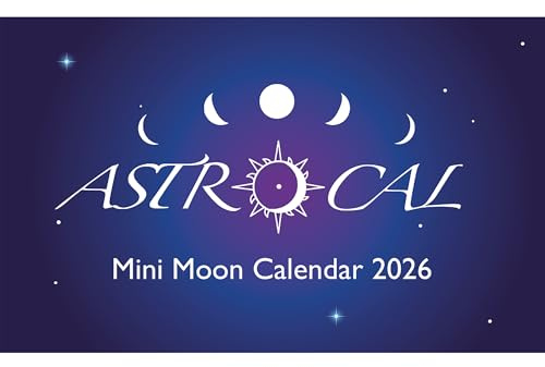 Astrocal månkalender mini 2026 månfas kalender, Storbritannien