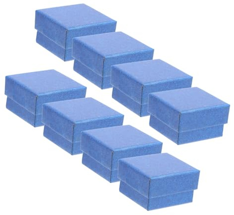 GETAJGHSD Estuche Para Guardar Joyas 10 Piezas Caja Organizadora Azul Marino 5x5x3 Cm Espuma Protección Para Collares Pulseras Anillos Uso Compacto Viaje Obsequio