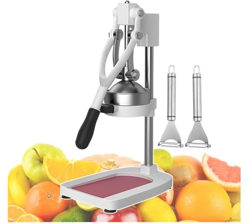 Spremiagrumi Manuale Professionale, Spremiagrumi manuale for limoni con 2 pelapatate, strumento for la spremitura a mano for uso commerciale e bar.(White)