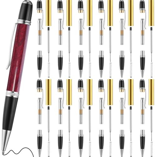 Uxsjakjsd Für Drehbank für Holzverarbeitung Stift-Kit-12-Pack Enthält 7mm Slim Stifte, Nachfüllungen & Rohlinge, für DIY Bastelprojekte C