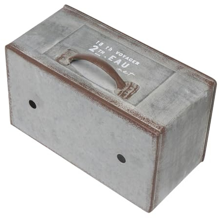 HIAKDOFT Vaso per Piante Vintage in Ferro Piccolo Cassetto Singolo e Foro Sul Fondo, Fioriera Decorativa per Piante Grasse, Decorazione per Giardino, Casa e Ufficio