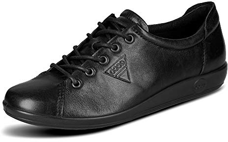 ECCO Damen Soft 2.0 Tie Tie Hohe Sneaker, Black With Black Sole, 40 EU