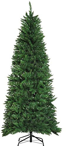 HOMCOM Árbol de Navidad Artificial Árbol con Soporte 210cm 865 Ramas Verde