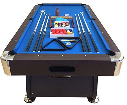 Grafica ma.ro srl Billard AMERICAIN 250cm Table de Pool 8FT Bleu Snooker Meuble Salon Table de Billard Neuf