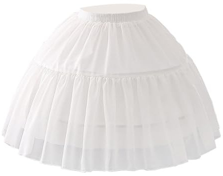 PRETYZOOM klänning för kvinnor fluffig kjol underkjol mögel rouge full längd svart puffig sjöjungfru - justerbar Lolita klänning underkjol vacker gasväv kjol lager - bubbel kjol (vit)