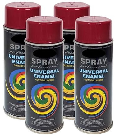 VE-INDUSTRIES 4x LACKSPRAYS CC nach RAL 400ml RAL 3005 Weinrot