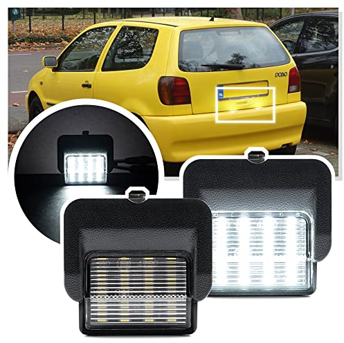 NSLUMO 2 x LED Polo 6N Kennzeichenbeleuchtung kompatibel mit Volkswa/gen Polo 6N 1994 1995 1996 1997 1998 1999 kennzeichen lichtkennzeichen licht