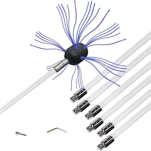 Chimney Brush-Electric Drill Drive Kits D'outils De Nettoyage Avec Tiges Flexibles En Nylon 6/8/10/12 Cheminée Poêle À Granulés Outils Kit De Brosse De Ramonage De Cheminée Kit de nettoyage de cheminé