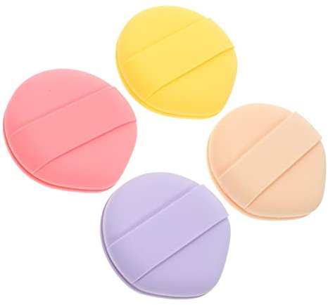 Housoutil Powder Puff Suitable for Wet and Dry Use at Home or Beauty Salons 4pcs round Makeup Comfortable Touch Sponge Practical Design for Easy Blending for Foundation
