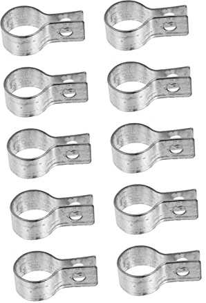 JECOMPRIS 10 Piezas abrazadera de un corralito postes para vallas abrazadera de acero inoxidable banda de de acero inoxidable abrazaderas metalicas para tubos gran apertura bebé