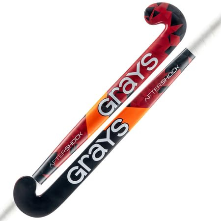 GRAYS Aftershock Ultrabow Junior Wooden Hockey Stick - Red/Black (32)