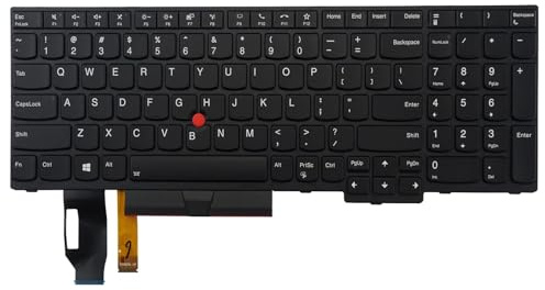 Table-King Clavier de Rechange avec rétroéclairage pour Lenovo Thinkpad E580 E585 E590 E595 T590 P53S L580 L590 P52 P72 P53 P73 (US)