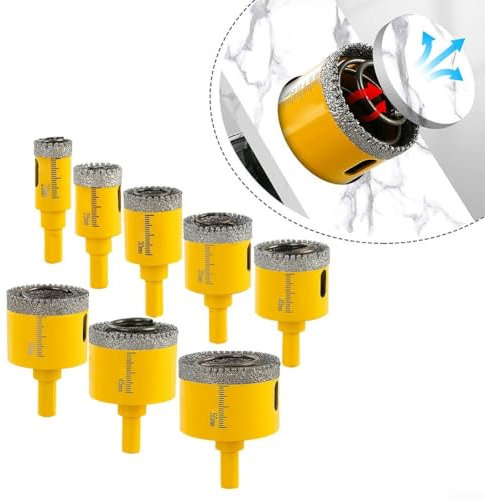 Fresa triangolare per forare granito, marmo, cemento, meno detriti, migliore finitura (25 mm)