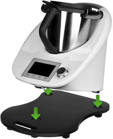 Gleitbrett für Thermomix TM6 TM5, 5mm Rollbrett Thermomix TM6 TM5 mit Rollen und Handgriff, Gleitbrett für Thermomix TM5 TM6 müheloses Verschieben Rollbrett unterbettrbett Für Thermomix aus Acryl