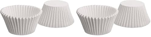 Ibili 729307 Barquette à Pâtisserie Carre Rond (50) 7, Papier, Blanc, 7 X 3.5 CM (Lot de 2)