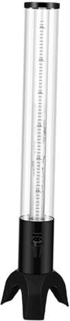 Colcolo Dispensador de Cerveza, Torre con Tubo Frío, Dispensador de Bebidas de Mesa con Soporte para Restaurantes de Cocinas al Aire Libre, Negro, 3L