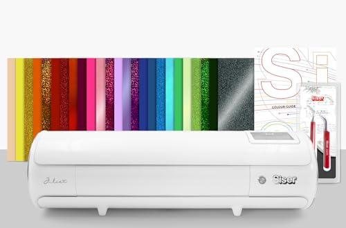 Siser Juliet® Pacchetto Rainbow – Plotter da Taglio Professionale + 25 Fogli Termovinile A4, Spellicolino, Pinzette e Color Guide – Ideale per Progetti Creativi su Tessuto e Cartoncino