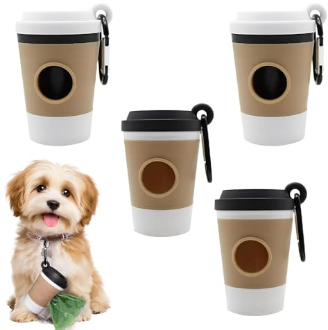 XFSRG Sac Crottes Chien Distributeur Portable Café Design Élégant Pour Promenade Facile Accessoire Pratique Pour Propriétaires Chiens