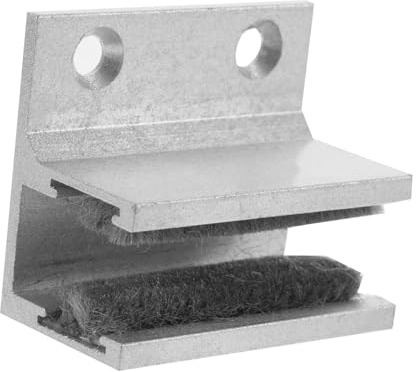 Silver Aluminum Alloy Sliding Door Guide for Glass Bathroom Doors | 8-14mm Glass Thickness Fit, 2.7cm Hole Distance, Plush Contact Point for Smoother Movement