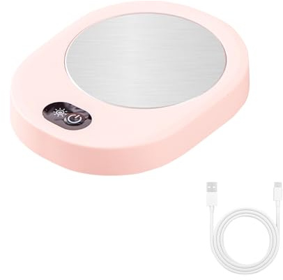 Dessous de Verre Chauffant USB, Chauffe-Tasse USB avec Interrupteur Tactile, Intelligent Chauffe-Boisson à Café Portable, Idéal pour Garder au Chaud Tasses et Verres à Fond Plat
