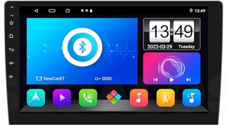 Tablette de Voiture Autoradio multimédia Android avec écran Tactile et Compatible CarPlay