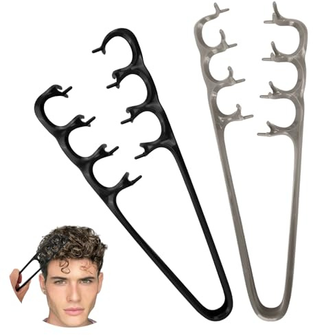 2 Pièces Peignes a Texture Homme, Peigne Coiffant Cheveux Boucles, Peigne Pince Grosse Dent Large, pour Lisser Les Volume Texturisant