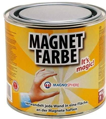 Magnetisk färg/magnetisk mottaglig väggfärg - 2 500 ml tenn lockar magneter! - Förvandla vilken vägg som helst till ett magnetlockande utrymme, topplack i valfri färg eller design