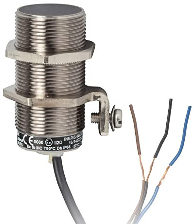 Schneider XS630B1PAL2EX XS6-Indu. Sew-on cable M30, L62 mm, brass, Sn 15 mm, 12-48 V DC, 2 m cable, ATEX