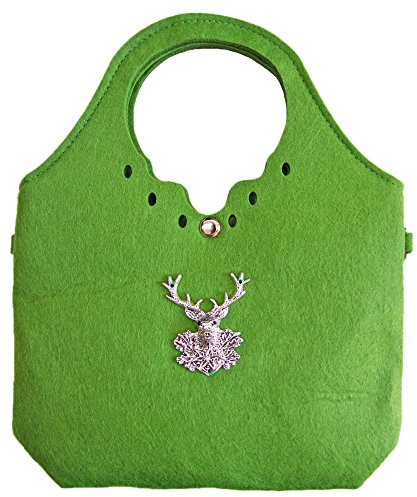 Trachtenland - Umhängetasche kleiner Shopper mit Edelweiß oder Hirsch Applikation - Dirndl Handtasche