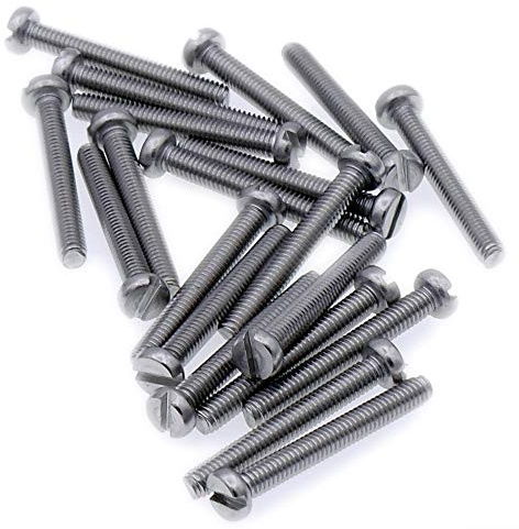 M5 (5mm x 25mm) Slot Cheese Machine Screw (Bolt) - Stainless Steel (A2) (Pack of 20)