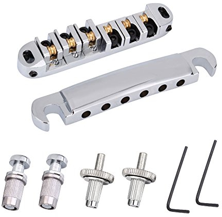 Alomejor Gitarren Roller Sattel Brücke, Tune-O-Matic-Brücken 6 Saiten E-Gitarren Saite Tremolo Sattelteil