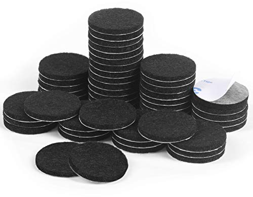 Felt Pads for Furniture Feet,50 Pieces Self Adhesive Furniture Pads Floor Protectors for Chair Legs Anti Scratch(Black)
