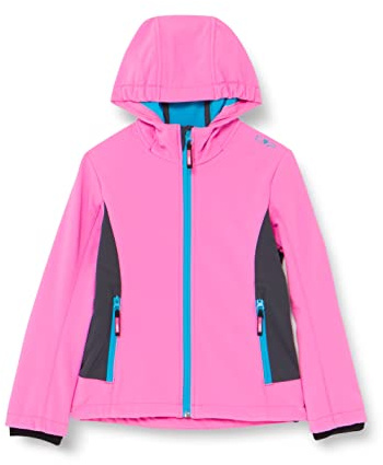 CMP Giacca Kid G Con Cappuccio Fisso Unisex - Bambini e ragazzi, Purple Fluo-Titanio, 164