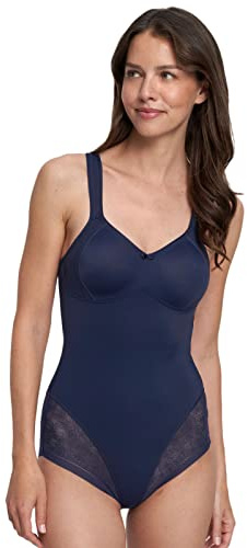 Susa Body ohne Bügel Milano I Body Shapewear Damen I Frauen Mieder I Softer Bodysuit mit Powerlace Spitze I Formt deutlich Taille, Bauch und Po