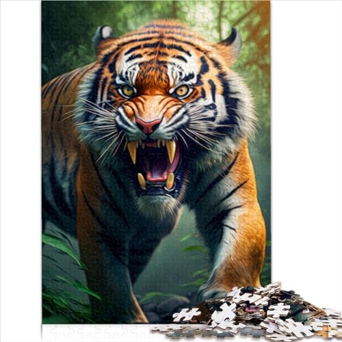 1000 Teile Puzzle Tiger Puzzle Kinderpuzzle für Kinder für Erwachsene und Kinder Holzpuzzles Familienpuzzlespiel 1000 Teile (75x50cm)