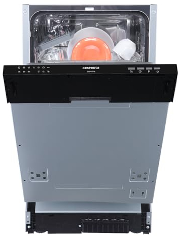 Respekta Lavavajillas totalmente integrable de 45 cm/Lavavajillas integrable con cesta para cubiertos / 6 programas/Inicio diferido / 9 cubiertos/Silencioso 49 dB / GSP45VV