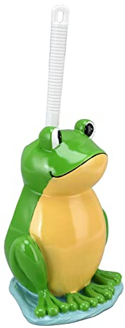 Toilettenbürste in Froschform, Kreative Badezimmer-Reinigungsbürste mit Halter, Schüssel, Stehendes Toilettenbürsten-Set