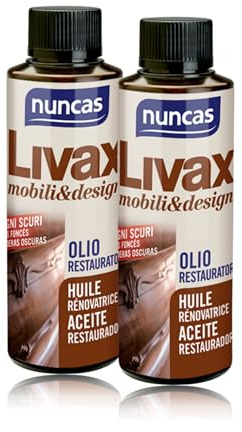 Nuncas Livax Mobili&Design Olio Restauratore Legni Scuri - 120ml (Confezione da 2)