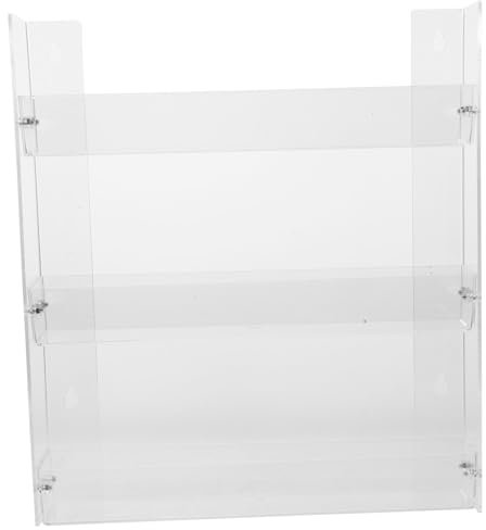 OKUMEYR 3schicht Küchenfensterregal Transparent Für Wandmontage Organizer Für Lebensmittel Und Getränke Zigarettendisplayständer Für Einzelhandel Zeitschriftenregal Und Cd-vitrine