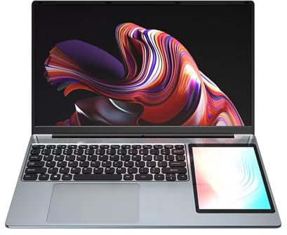 CYMINILMDPC L10 12th Gen N100,Dual Screen Laptop,15.6 Inch IPS + 7'' Touch,32GB DDR4 1TB SSD,Slim Office Notebook PC Computer