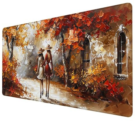 Alfombrilla Ratn Gaming, Alfombrilla Ratón, Mouse Pad, Alfombrilla para Computadora con Base de Goma Antideslizante para Ratón con Cable o Inalámbrico PC/Mac (Mujer) (1500x800x3mm) (Rosa) 7-F-C