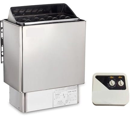 Stufa per sauna, 3KW/4.5W/6KW/9KW Riscaldatore for Sauna Generatore di Vapore for Sauna Uso Domestico Forno di Riscaldamento Attrezzatura Asciutta con Controller Digitale Uso della doccia spa per la c